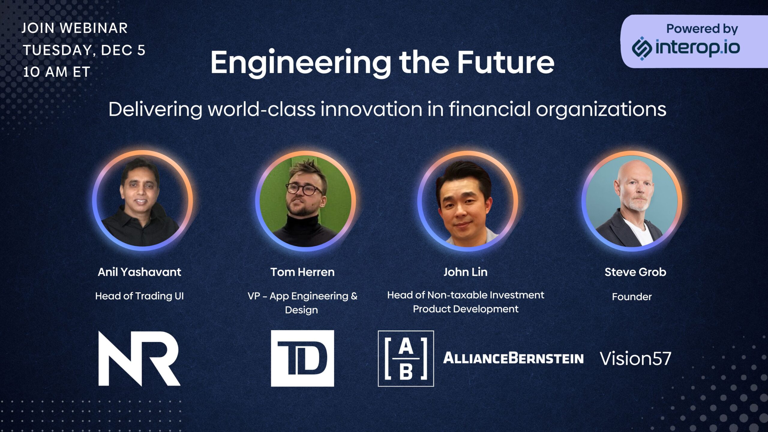 Engineering the Future Webinar by interop.io with TD, AB and NR cover image